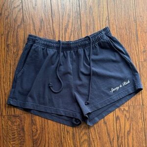 Sporty & Rich Navy Athletic Shorts